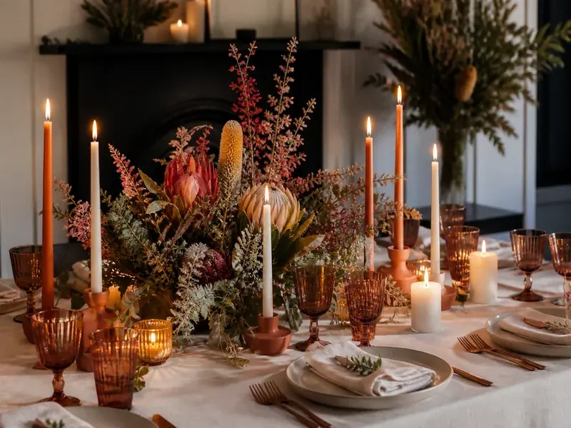 a seasonal party table