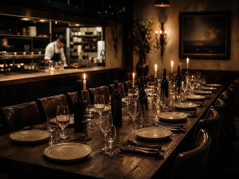 a private dining table