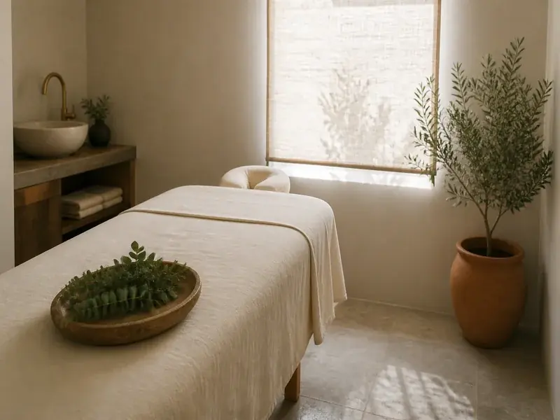 a quiet spa treatment room